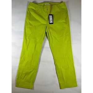 Stehmann Igor Trousers Pants Lime Green Cropped Cuffed Size 12 US 44 EUR NWT‎